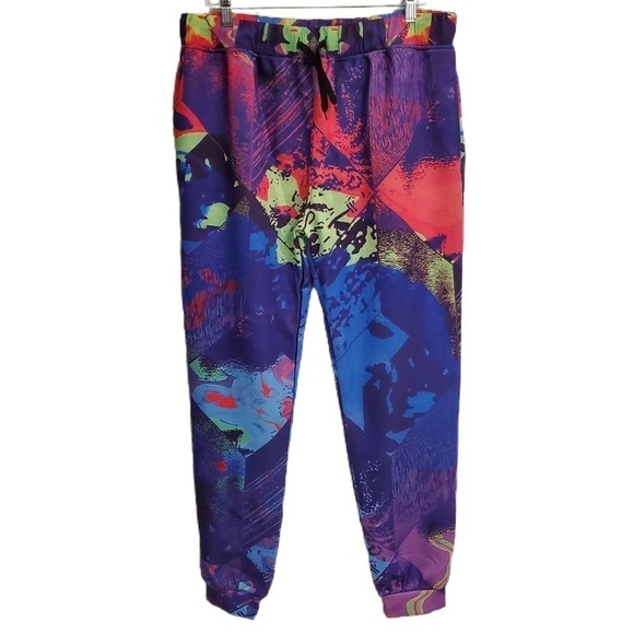 Retro 80's Inspired Paint Splat Colorful Joggers Women's Plus Size 2XL Retro - Picture 1 of 9